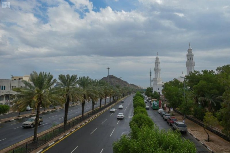 أمطار متفاوتة الغزارة على منطقة المدينة المنورة حتى العاشرة مساء